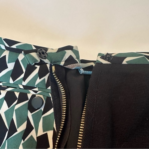 M by Missoni Dual Zipper Green Black Pencil Skirt - Italian 44 / US 8 - Picture 6 of 15
